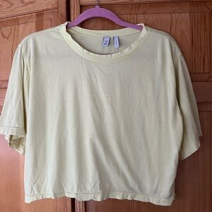 Zella Light Yellow Short Sleeve Tee